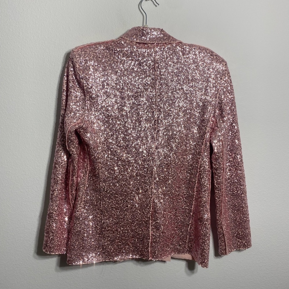 Norma Kamali Pink Sequin Blazer and Sequin Spat Pant - Picture 8 of 12